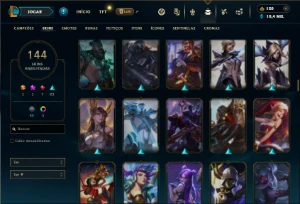 Esmeralda 3 com 150 Champs e 144 Skins + Ryze Triunfante - League of Legends LOL