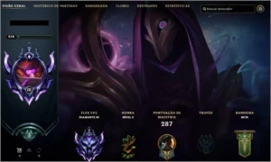 Diamante 3 Flex / Diamante Solo 4 / 89 Skins - League of Legends LOL