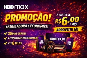 HBO Max 30 Dias – Tela Individual - Assinaturas e Premium