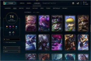 CONTA DE LOL 74 skins 98 champs - League of Legends