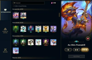 Conta Lol No Ouro Com 378 Skins , Com Valorant E Tft - League of Legends