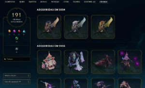 Conta Lol No Ouro Com 378 Skins , Com Valorant E Tft - League of Legends