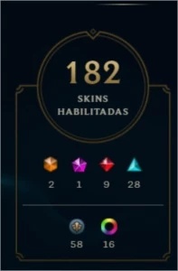 Conta Mestre Com quase 200 Skins - League of Legends LOL