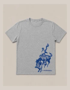 Camiseta Cinza Mescla Rodeio - Artesanato e Personalizados