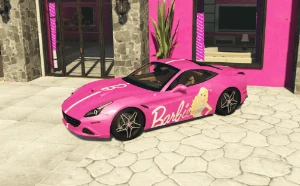 pack da barbie mansao 2 carros park na praia skin five - GTA