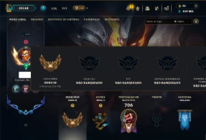 Ouro 3 com TODOS os Champs e 195 Skins ( Nivel 674 )