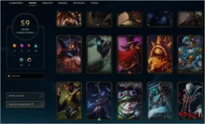 Conta LoL - 91 Camp, 59 Skins, recompensas e itens antigos - League of Legends