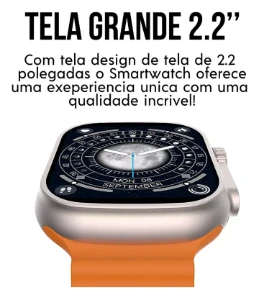 Smartwatch W68+ Ultra Series 8 Nfc Tela 2,02 Lancamento Novo - Produtos Físicos
