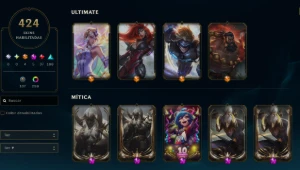 Level 740 | 424 Skins Full Champ | 296 Croma | Main Jg - League of Legends LOL