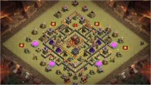 Vila bem upada ótima para guerras - Clash of Clans