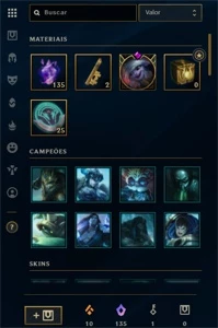 🔸 CONTA COM 16 SKINS PRESTÍGIOS E 92 SKINS NO ESPÓLIO 🔸 - League of Legends LOL
