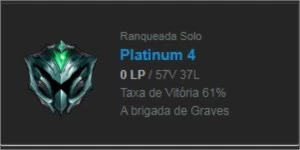 CONTA PLATINA 4  PROMOÇÃO!!!!!!!!! - League of Legends LOL