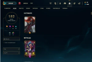 Bronze 2 com TODOS os champs e 182 Skins ( 150 Jogos ) - League of Legends LOL