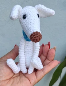 Amigurumi Mini Galgo - Artesanato e Personalizados