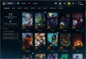 Conta unranked com Corki ovni e Kayle juiza - League of Legends LOL