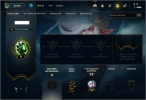 Conta unranked com Corki ovni e Kayle juiza - League of Legends LOL