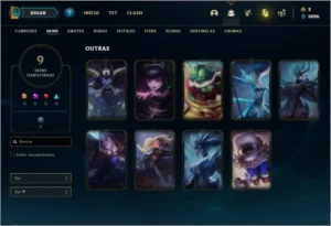 Conta unranked com Corki ovni e Kayle juiza - League of Legends LOL