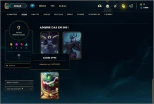 Conta unranked com Corki ovni e Kayle juiza - League of Legends LOL