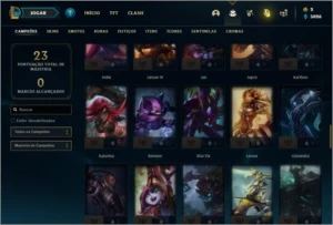 Conta unranked com Corki ovni e Kayle juiza - League of Legends LOL