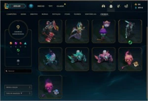 Conta LoL - Platina 1 - 129 champs  - 101 skins - League of Legends
