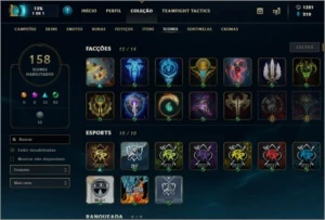 Conta LoL - Platina 3, Nvl 174 - 1 Champ p ficar Full. - League of Legends