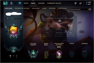 Conta LoL - Platina 3, Nvl 174 - 1 Champ p ficar Full. - League of Legends