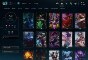 Conta com 69 skins - League of Legends LOL