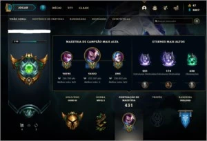 Conta Gold 3 Ex Platina 121 Skins 2 Ultimate - League of Legends LOL