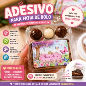 100 Adesivos Jardim 6x9cm - Sem Recorte - Artesanato e Personalizados