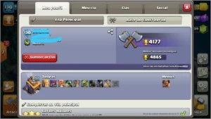 CV 10 (mal upado) - Casa do Construtor 8 (Semifull) - Clash of Clans