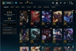 Conta prata 2 com 135 Champs e 101 Skins (2 Prestigios) - League of Legends LOL