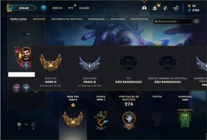 Conta prata 2 com 135 Champs e 101 Skins (2 Prestigios) - League of Legends LOL