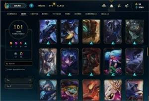 Conta prata 2 com 135 Champs e 101 Skins (2 Prestigios) - League of Legends LOL
