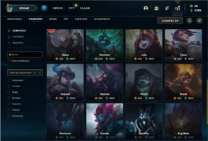 Conta prata 2 com 135 Champs e 101 Skins (2 Prestigios) - League of Legends LOL