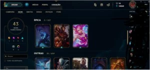 CONTA LOL P1 SOLO/D4 FLEX - 138 campeões - League of Legends