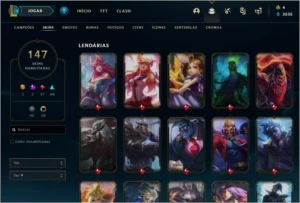 Conta de LOL Gold 4 com 147 skins - League of Legends