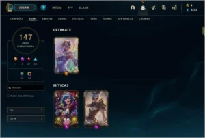 Conta de LOL Gold 4 com 147 skins - League of Legends