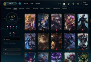 Conta de LOL Gold 4 com 147 skins - League of Legends
