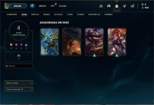 Conta Platina 2 com 41 Champs e 4 Skins + 11 Espolios - League of Legends LOL