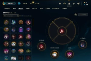 Conta Platina 2 com 41 Champs e 4 Skins + 11 Espolios - League of Legends LOL