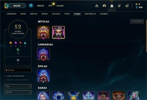Conta Platina 2 com 41 Champs e 4 Skins + 11 Espolios - League of Legends LOL
