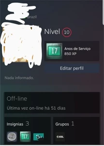 Conta steam 17 anos level 10 steam - Counter Strike CS