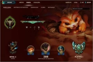 CONTA COM BORDA DE MESTRE , ELO ATUAL PLATINA 1 - League of Legends LOL