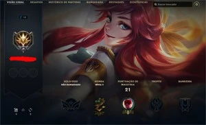 Conta LoL com Lux academia de batalha prestígio 2019 - League of Legends