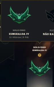 Conta Esmeralda IV smurf lol MMR Bom pra sair rapido - League of Legends