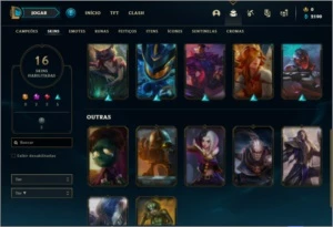 Conta platian 1 com 45 champs e 16 skins + 1 Prestigio - League of Legends LOL