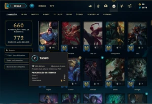 Esmeralda 4 com TODOS os champs e 526 Skins + 109 Cromas - League of Legends LOL
