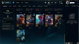 CONTA LEAGUE OF LEGENDS PLATINA 4 LVL 47, 36 CHAMPS,7 SKINS LOL