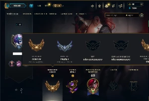 Ouro 4 com 45 Champs e 7 Skins