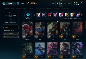 Ouro 4 com 45 Champs e 7 Skins - League of Legends LOL